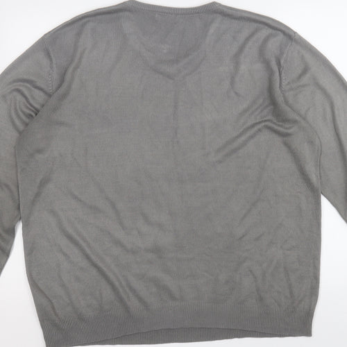 westrock Mens Grey Round Neck  Acrylic Pullover Jumper Size L