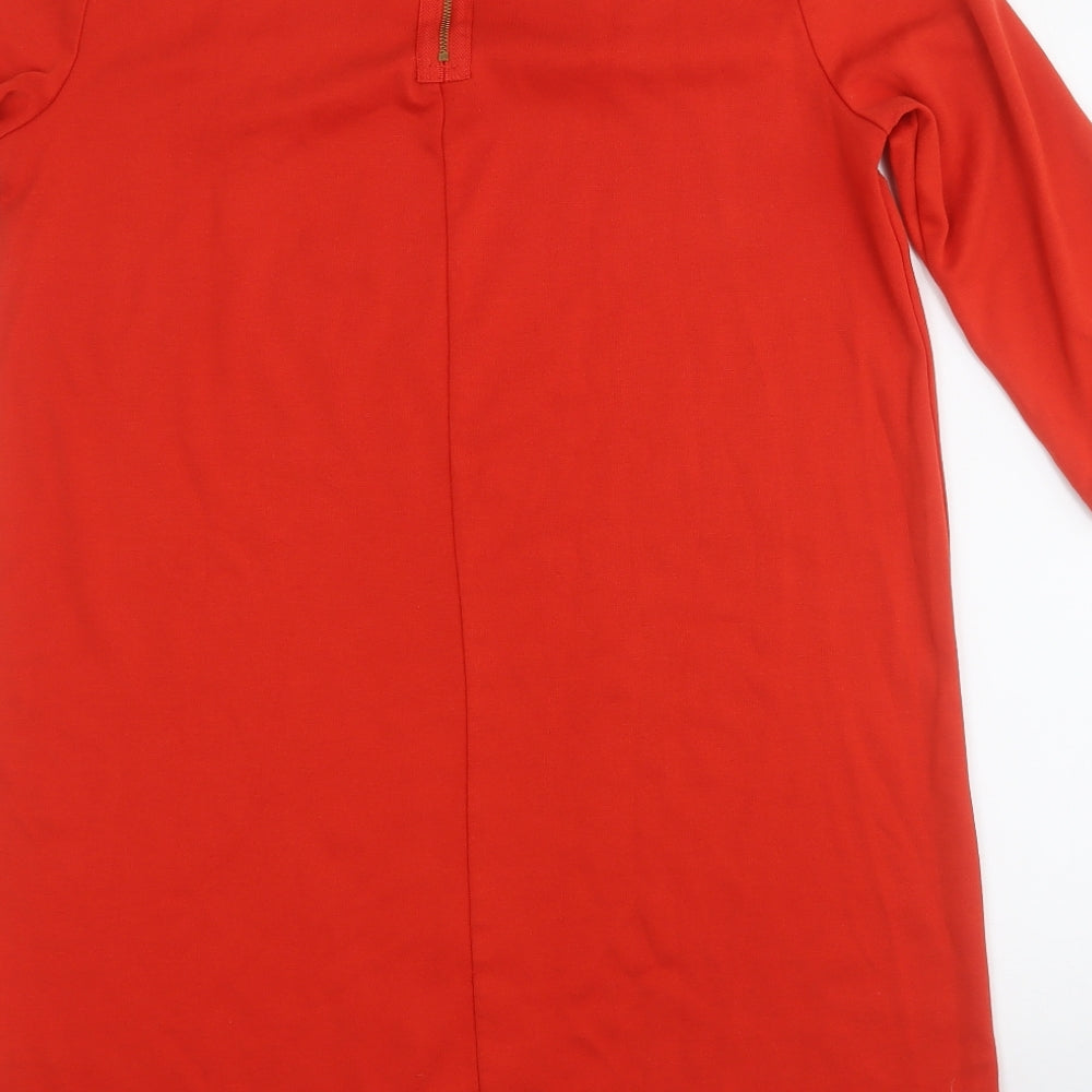 H&M Womens Red  Polyester Jumper Dress  Size M  Round Neck