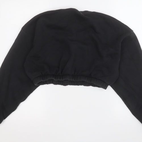 adidas Womens Black  Cotton Pullover Sweatshirt Size 14