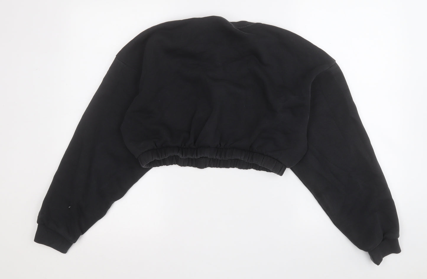adidas Womens Black  Cotton Pullover Sweatshirt Size 14