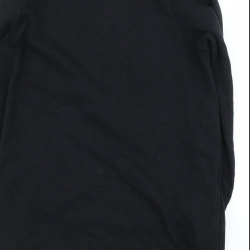 capsual Womens Black  Cotton Pullover Hoodie Size 12