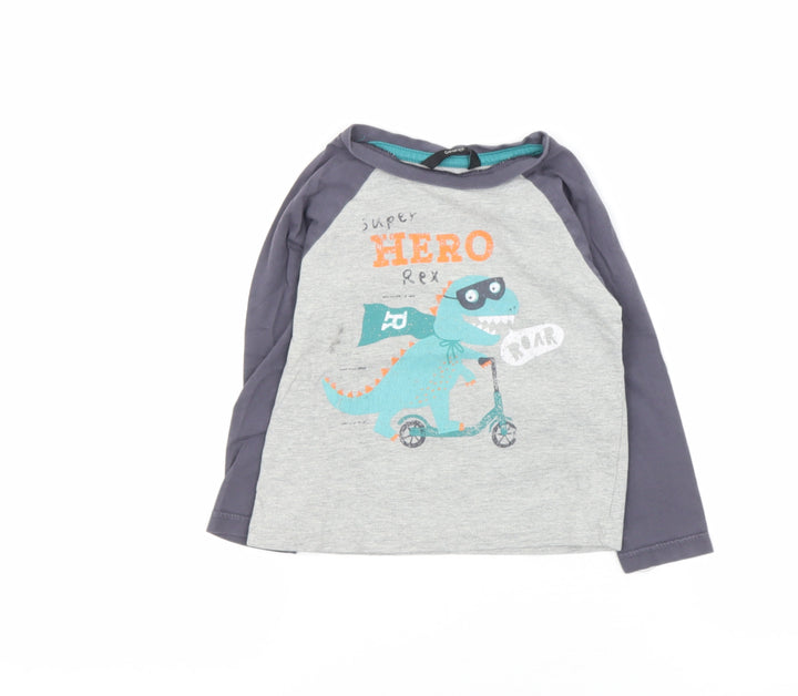 George Grey Cotton Basic T-Shirt Size 12 Months Round Neck - HERO