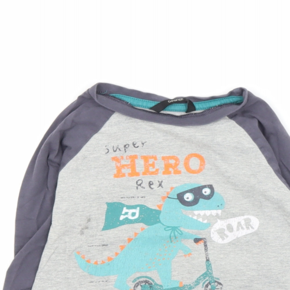 George  Grey  Cotton Basic T-Shirt Size 12 Months Round Neck  - HERO