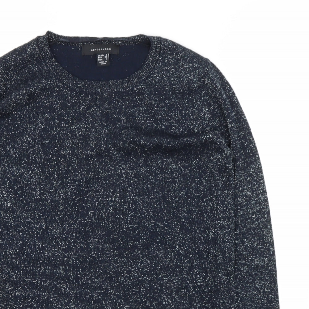 Atmosphere Womens Blue Round Neck  Viscose Pullover Jumper Size 8