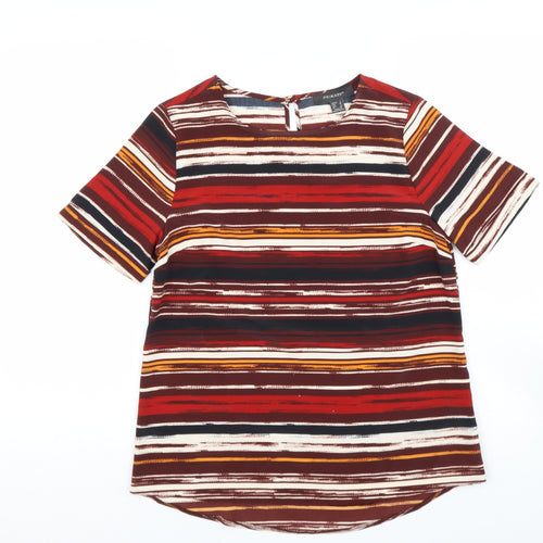 Primark Womens Multicoloured Round Neck Striped Polyester Pullover Jumper Size 8