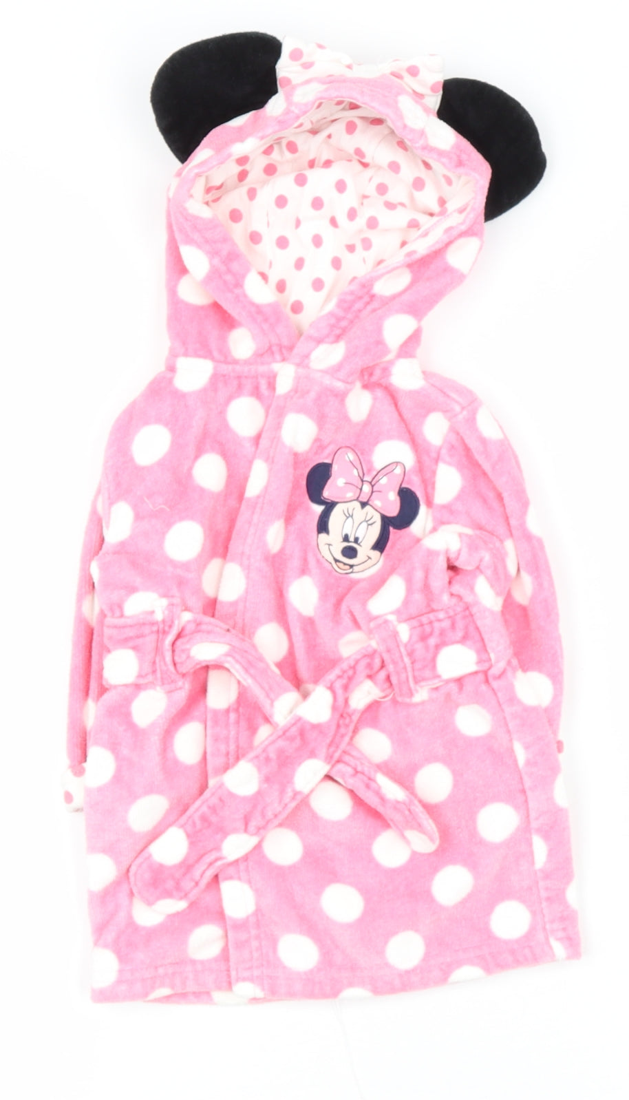 Disney  Pink Spotted Cotton Robe Gown Size 3-6 Months   - Mini