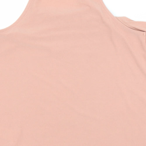 New Look Womens Pink  Polyester Basic Blouse Size 6 Halter
