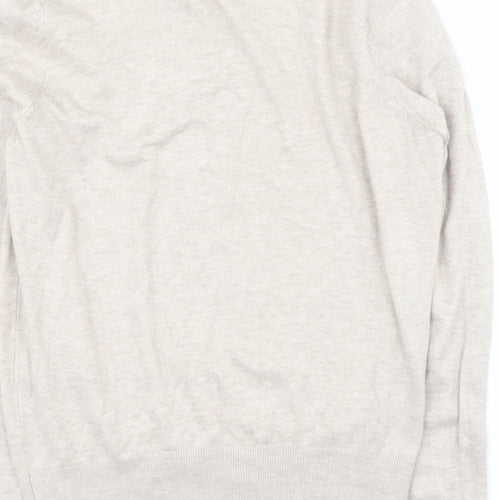 Red Herring Womens Beige Scoop Neck  Viscose Cardigan Jumper Size 14