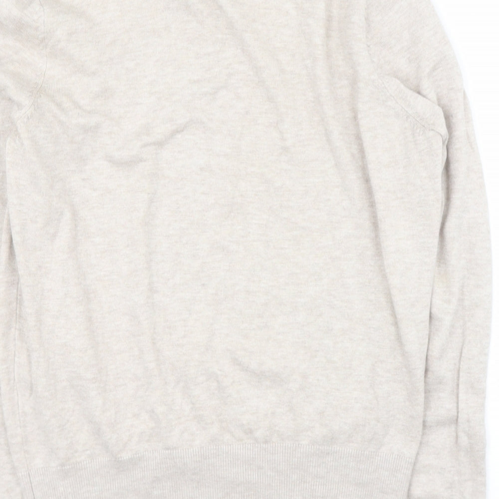 Red Herring Womens Beige Scoop Neck  Viscose Cardigan Jumper Size 14