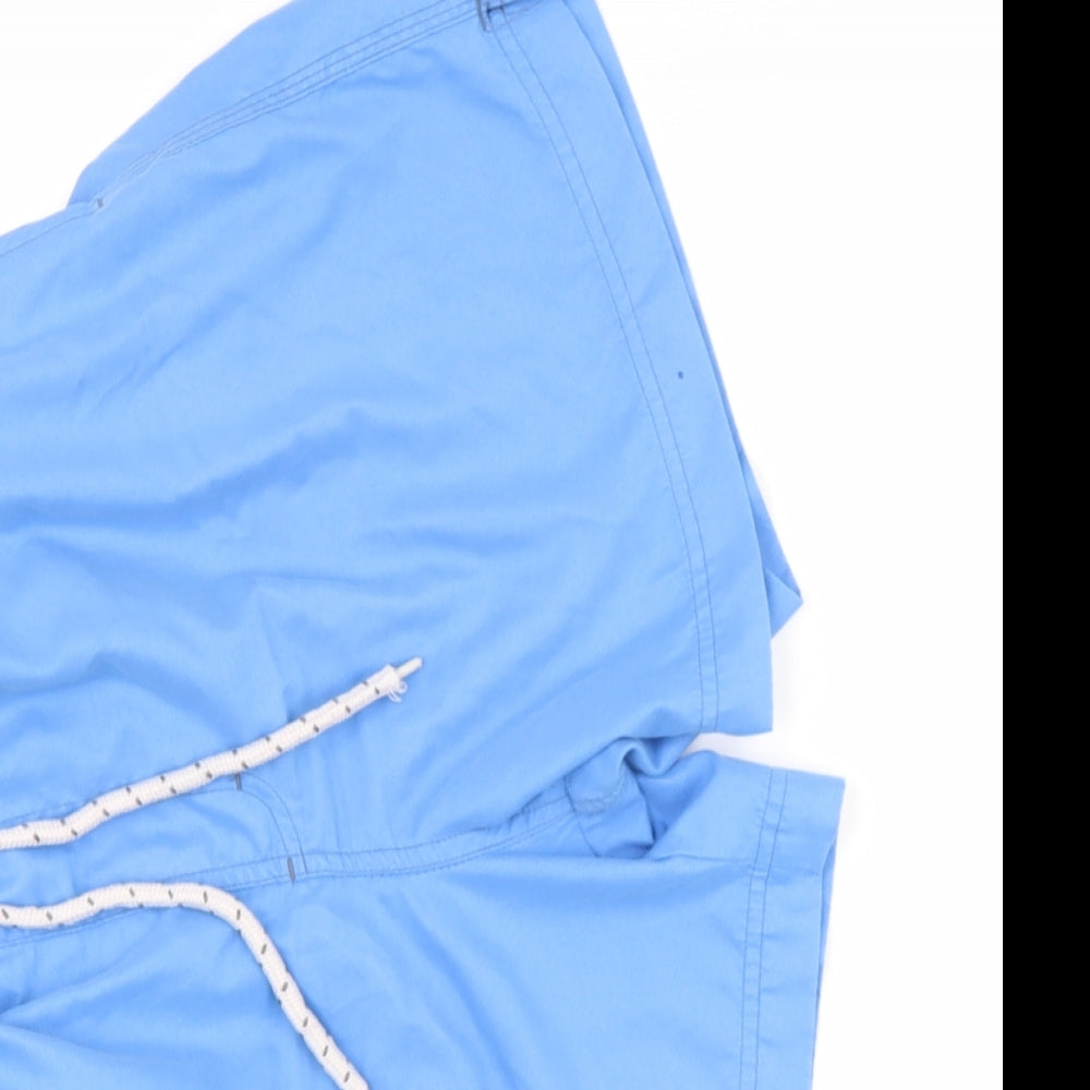 TU  Mens Blue  Polyester Sweat Shorts Size M L6 in Regular