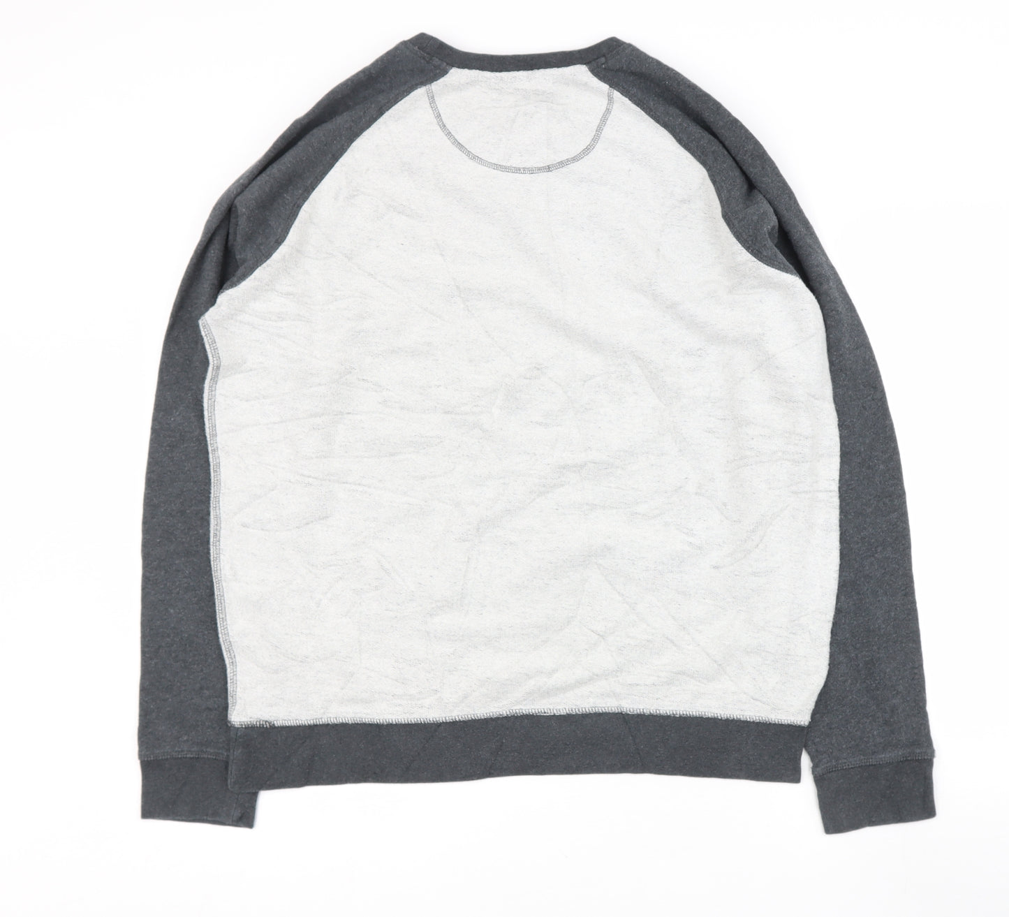 stanley strolls  Mens Grey Round Neck  Cotton Pullover Jumper Size L