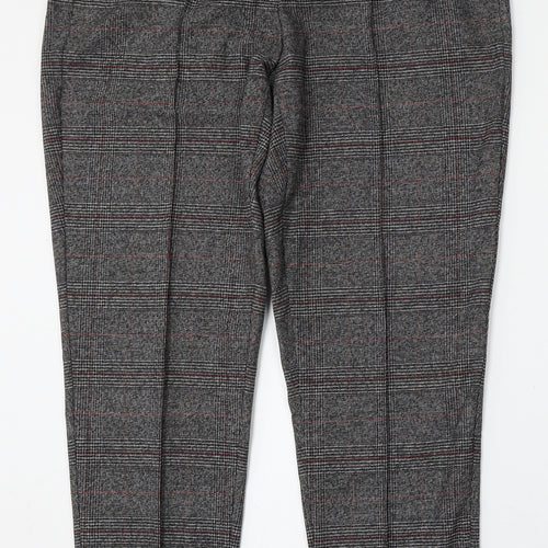 Gerry Weber Womens Multicoloured Plaid Polyester Trousers  Size 16 L28 in Regular Button