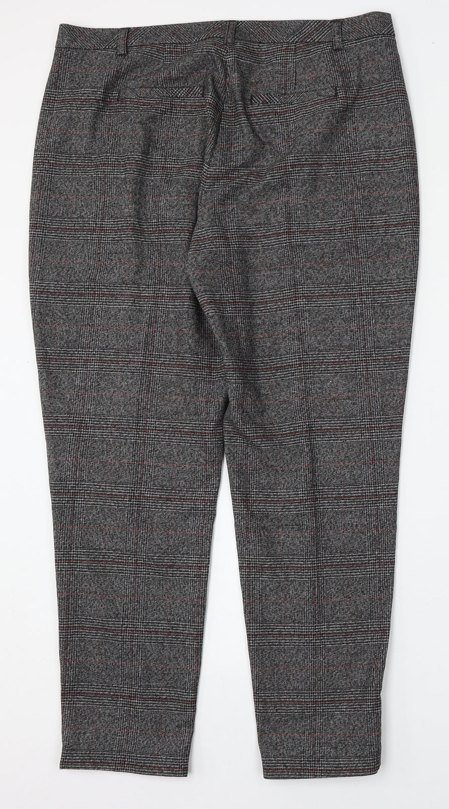 Gerry Weber Womens Multicoloured Plaid Polyester Trousers  Size 16 L28 in Regular Button