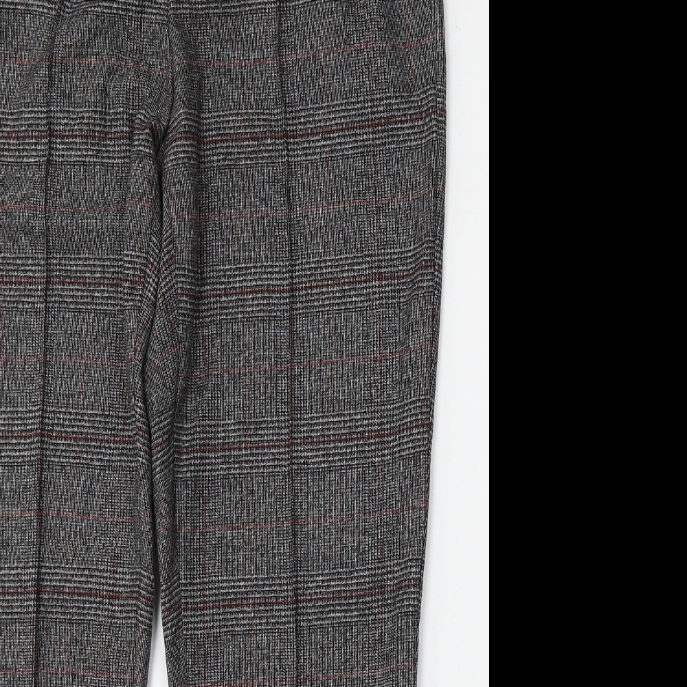 Gerry Weber Womens Multicoloured Plaid Polyester Trousers  Size 16 L28 in Regular Button