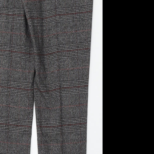 Gerry Weber Womens Multicoloured Plaid Polyester Trousers  Size 16 L28 in Regular Button