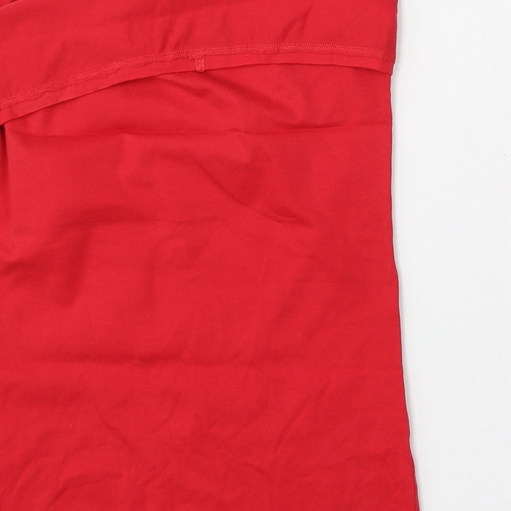 Dunnes Stores Womens Red  Cotton Basic Tank Size M Square Neck