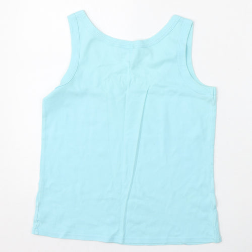 NEXT Womens Blue  Cotton Basic Tank Size 12 Round Neck
