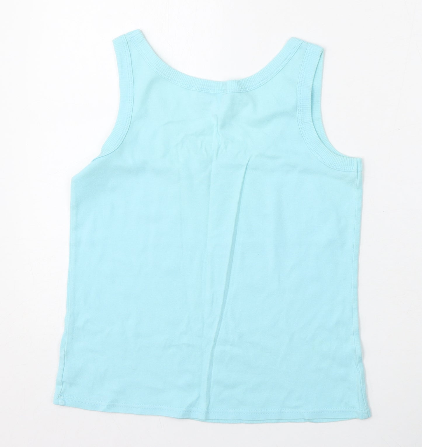 NEXT Womens Blue  Cotton Basic Tank Size 12 Round Neck