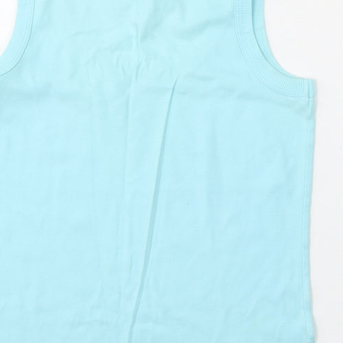 NEXT Womens Blue  Cotton Basic Tank Size 12 Round Neck