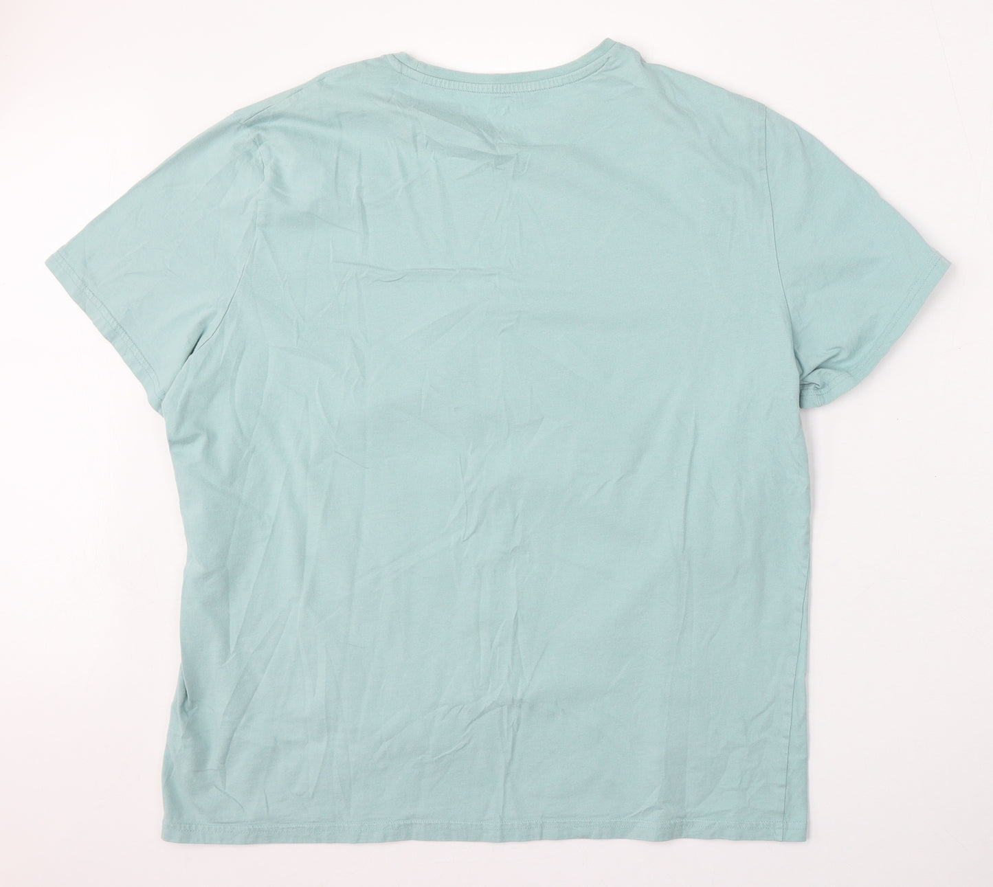 George Mens Blue  Cotton  T-Shirt Size XL Round Neck