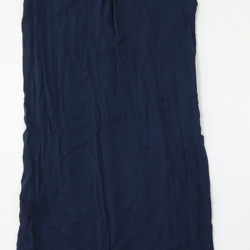 H&M Womens Blue  Viscose Pencil Dress  Size 10  Round Neck
