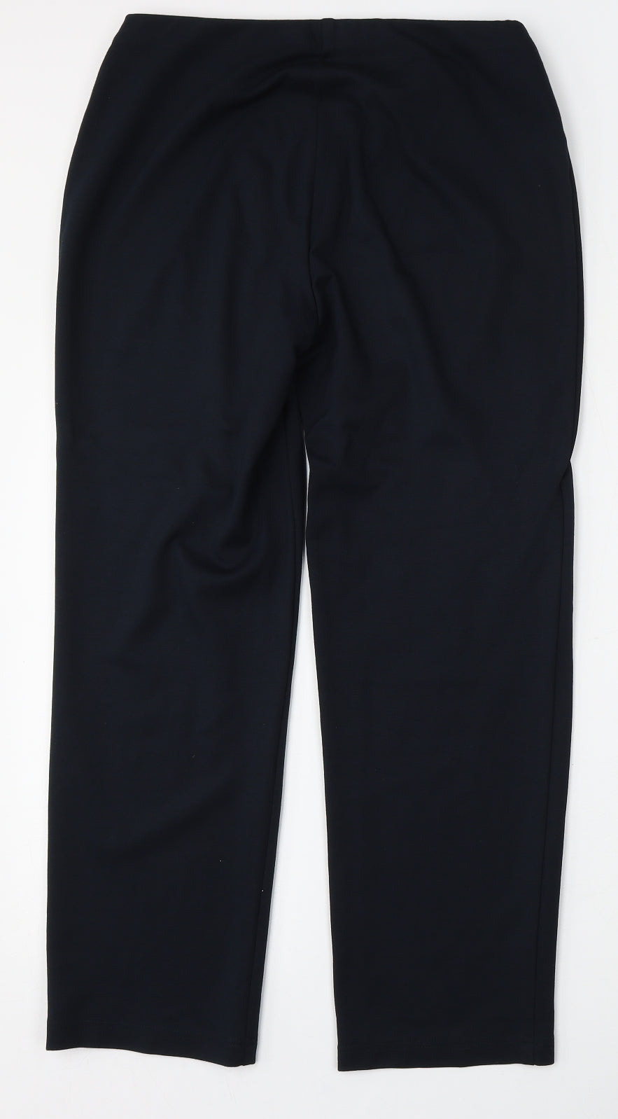 Marks and Spencer Womens Blue  Viscose Trousers  Size 12 L27 in Regular