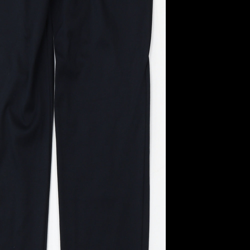 Marks and Spencer Womens Blue  Viscose Trousers  Size 12 L27 in Regular