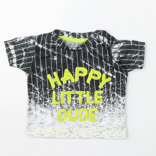Primark  Multicoloured  Polyester Basic T-Shirt Size 0-3 Months Round Neck