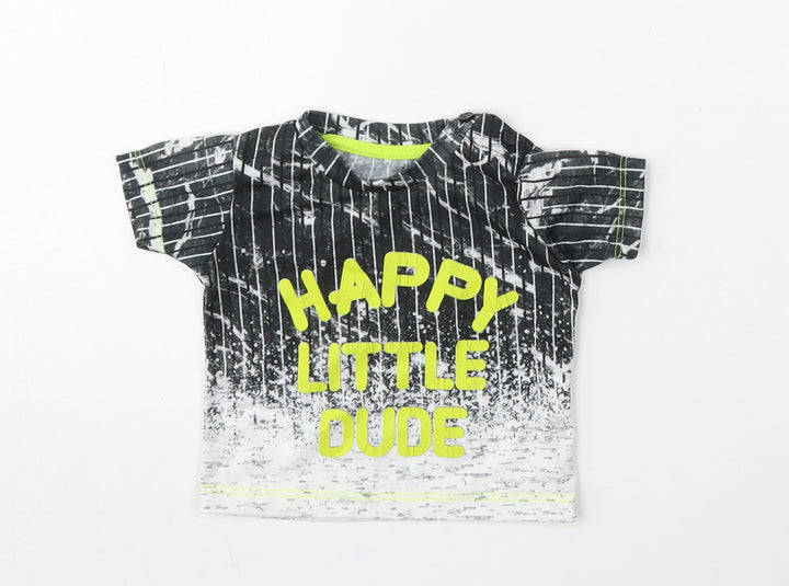 Primark Multicoloured Polyester Basic T-Shirt Size 0-3 Months Round Neck