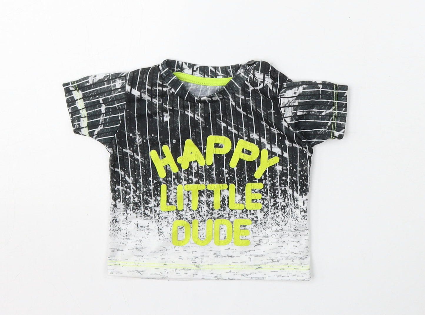 Primark  Multicoloured  Polyester Basic T-Shirt Size 0-3 Months Round Neck