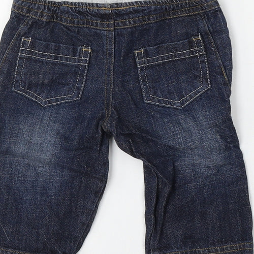 Babaluno Boys Blue  Cotton Jogger Jeans Size 3-6 Months