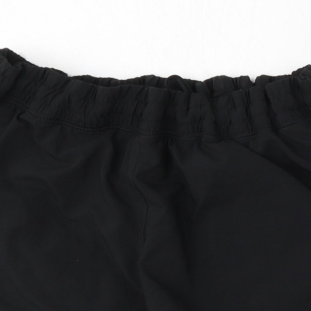 adidas Womens Black  Polyester Athletic Shorts Size 12 L4 in Regular