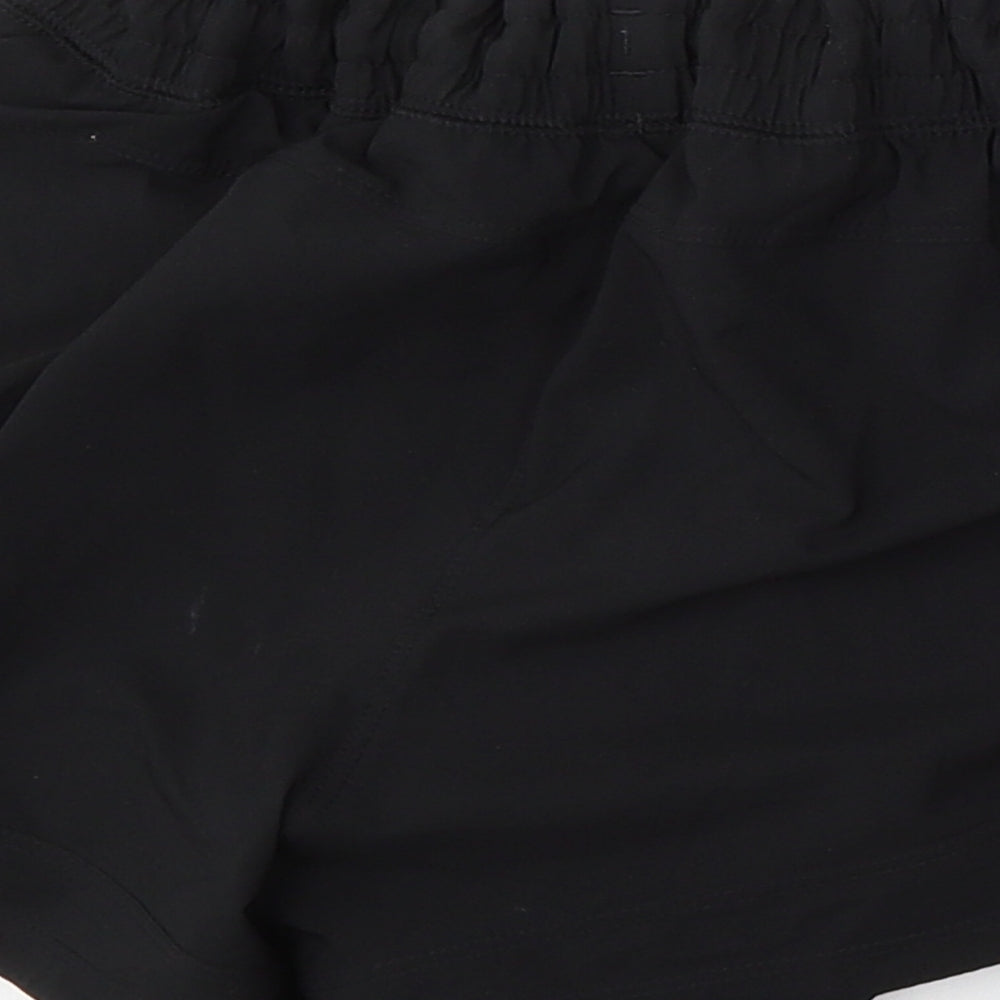 adidas Womens Black  Polyester Athletic Shorts Size 12 L4 in Regular