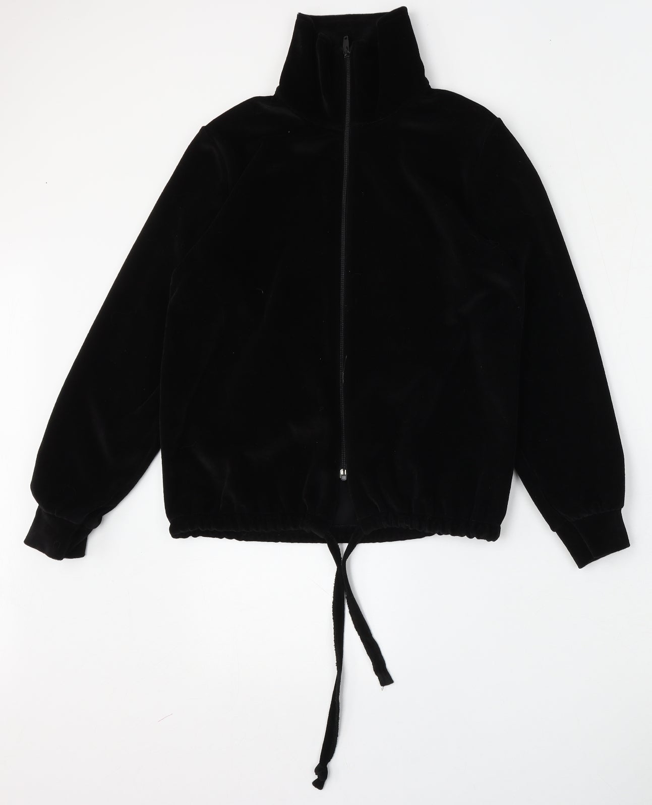 Tricel Womens Black  Acetate Full Zip Sweatshirt Size M  Zip