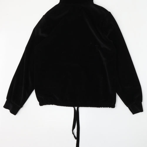 Tricel Womens Black  Acetate Full Zip Sweatshirt Size M  Zip