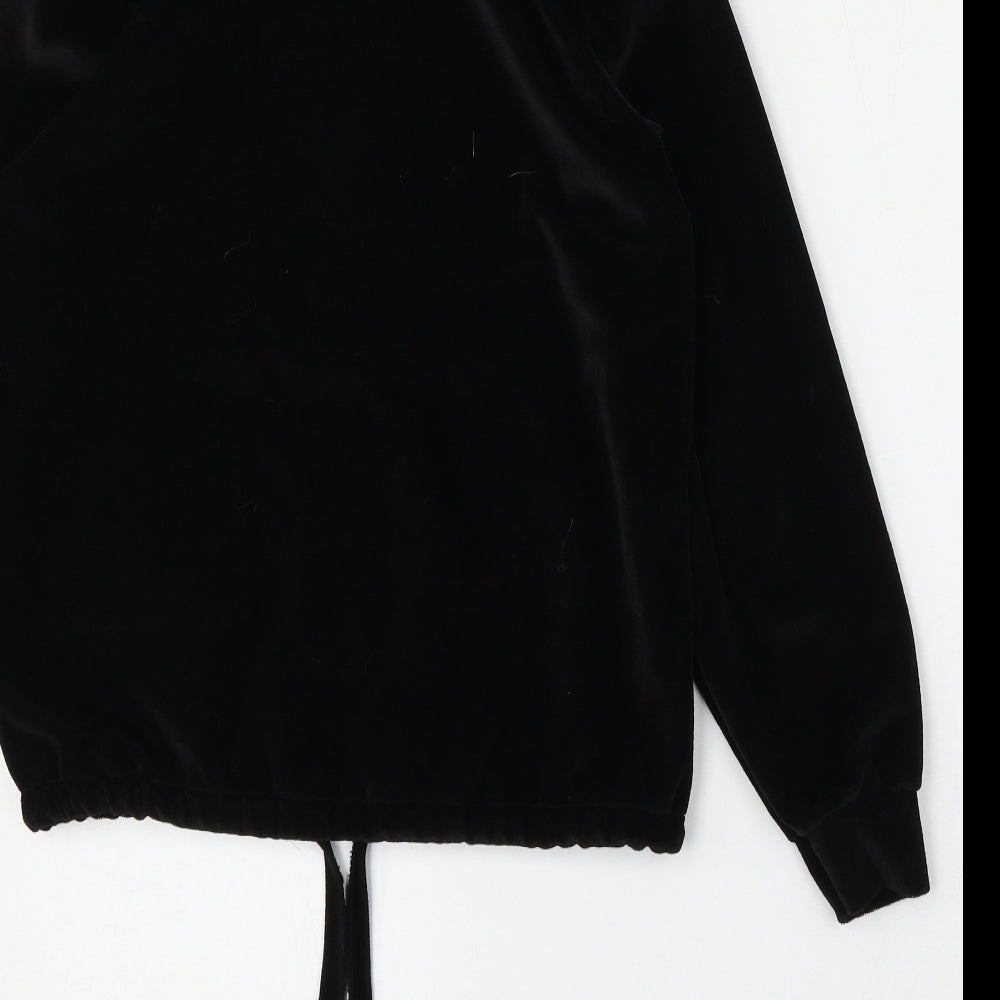 Tricel Womens Black  Acetate Full Zip Sweatshirt Size M  Zip