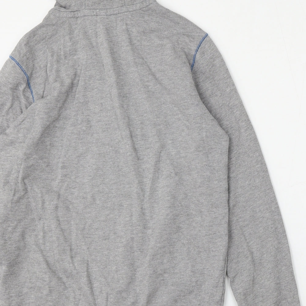 Marks and Spencer Boys Grey  Cotton Full Zip Hoodie Size 13-14 Years  Zip