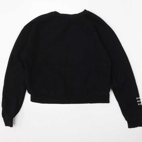 915 Generation Girls Black  Cotton Pullover Sweatshirt Size 12-13 Years