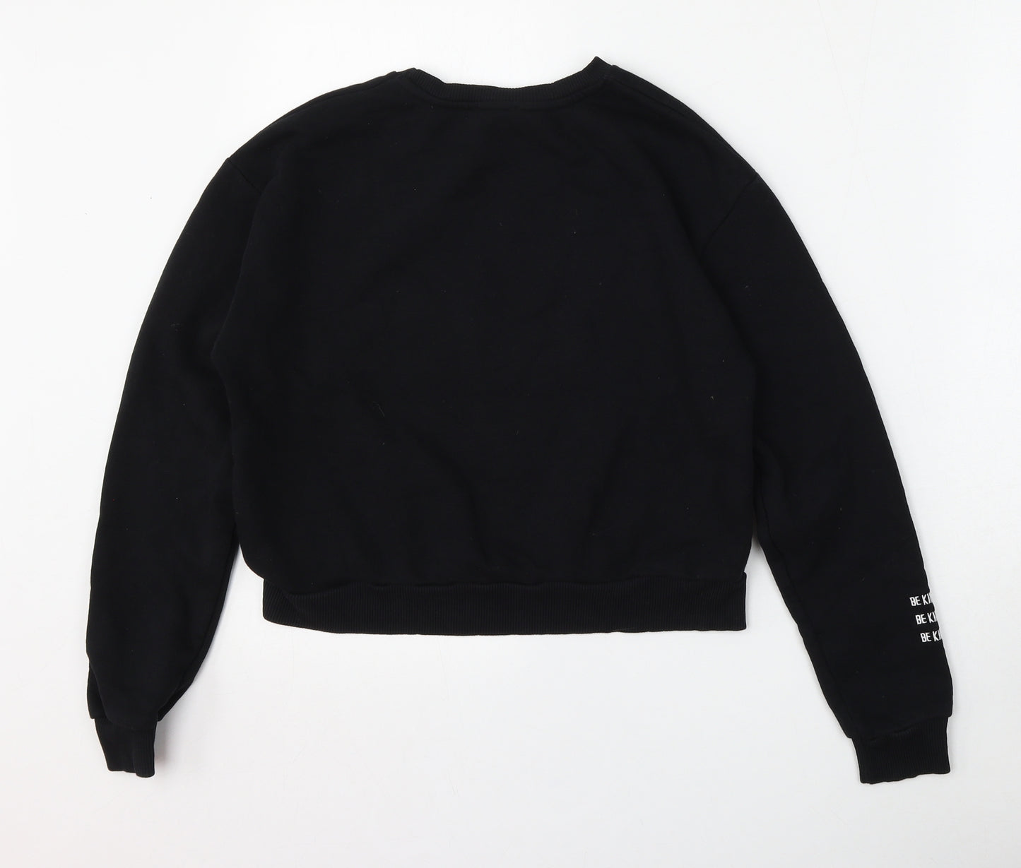 915 Generation Girls Black  Cotton Pullover Sweatshirt Size 12-13 Years