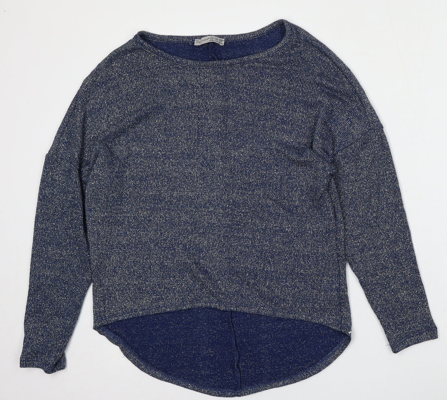 Atmosphere Womens Blue Round Neck  Viscose Pullover Jumper Size 10