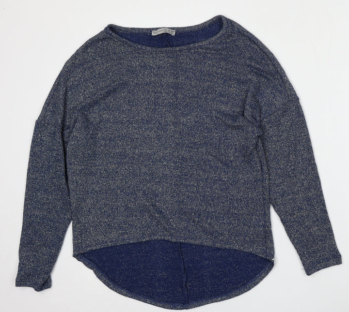Atmosphere Womens Blue Round Neck  Viscose Pullover Jumper Size 10