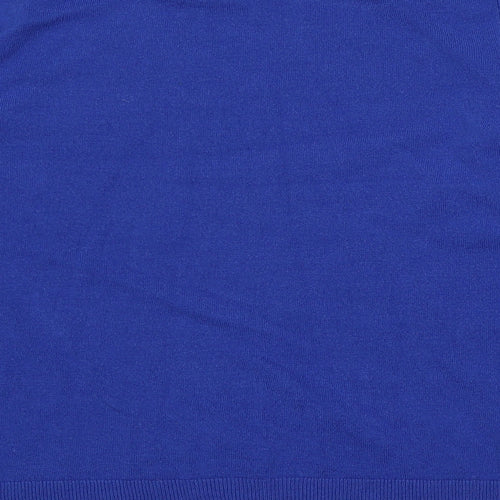 Marks Womens Blue Round Neck  Polyester Pullover Jumper Size L