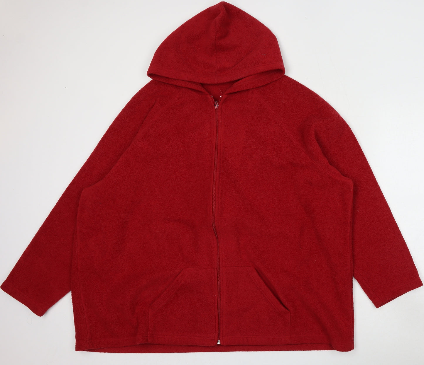 Classics Womens Red  Polyester Full Zip Sweatshirt Size 28
