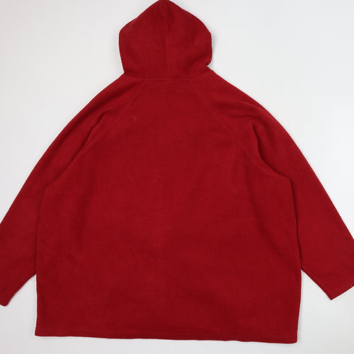 Classics Womens Red  Polyester Full Zip Sweatshirt Size 28