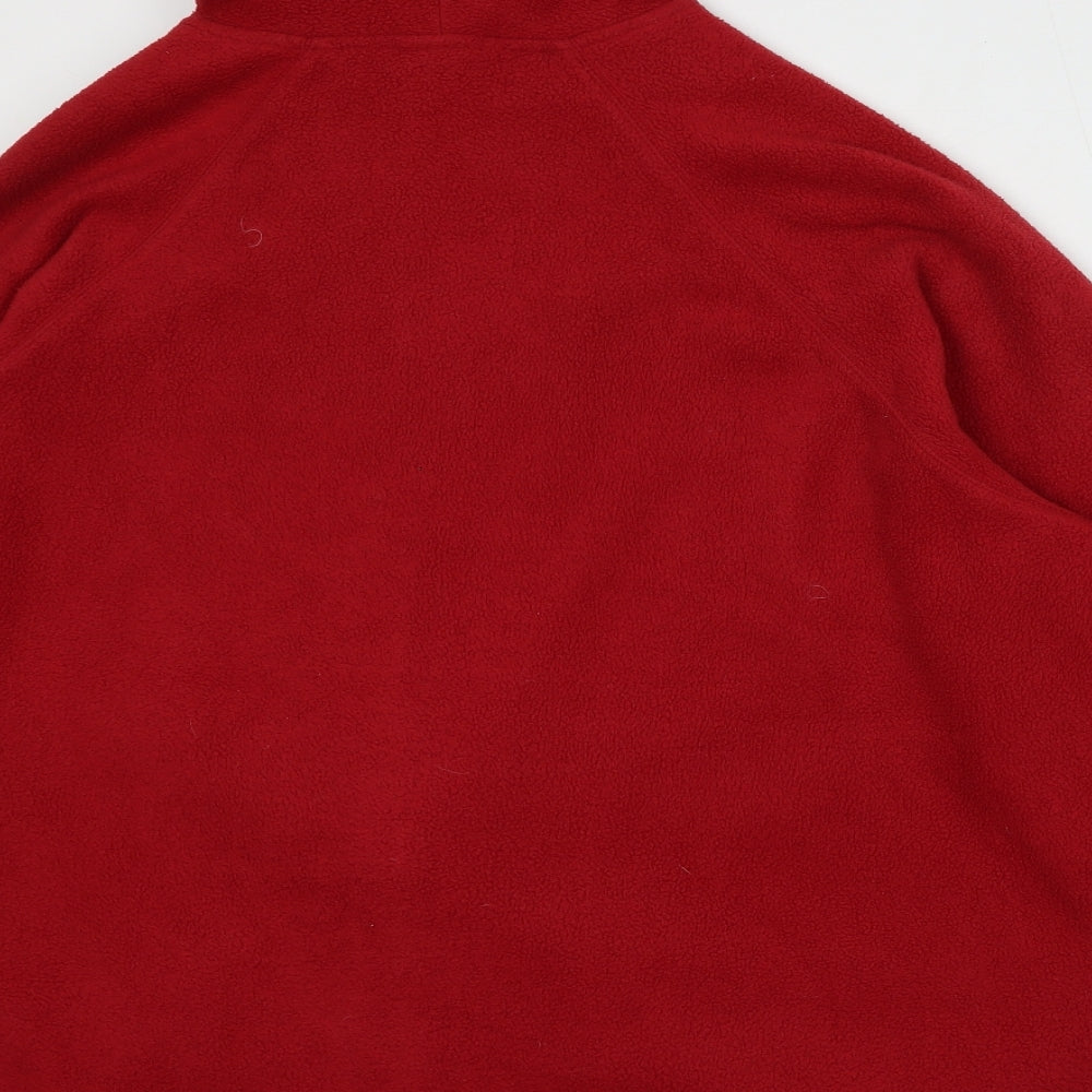 Classics Womens Red  Polyester Full Zip Sweatshirt Size 28