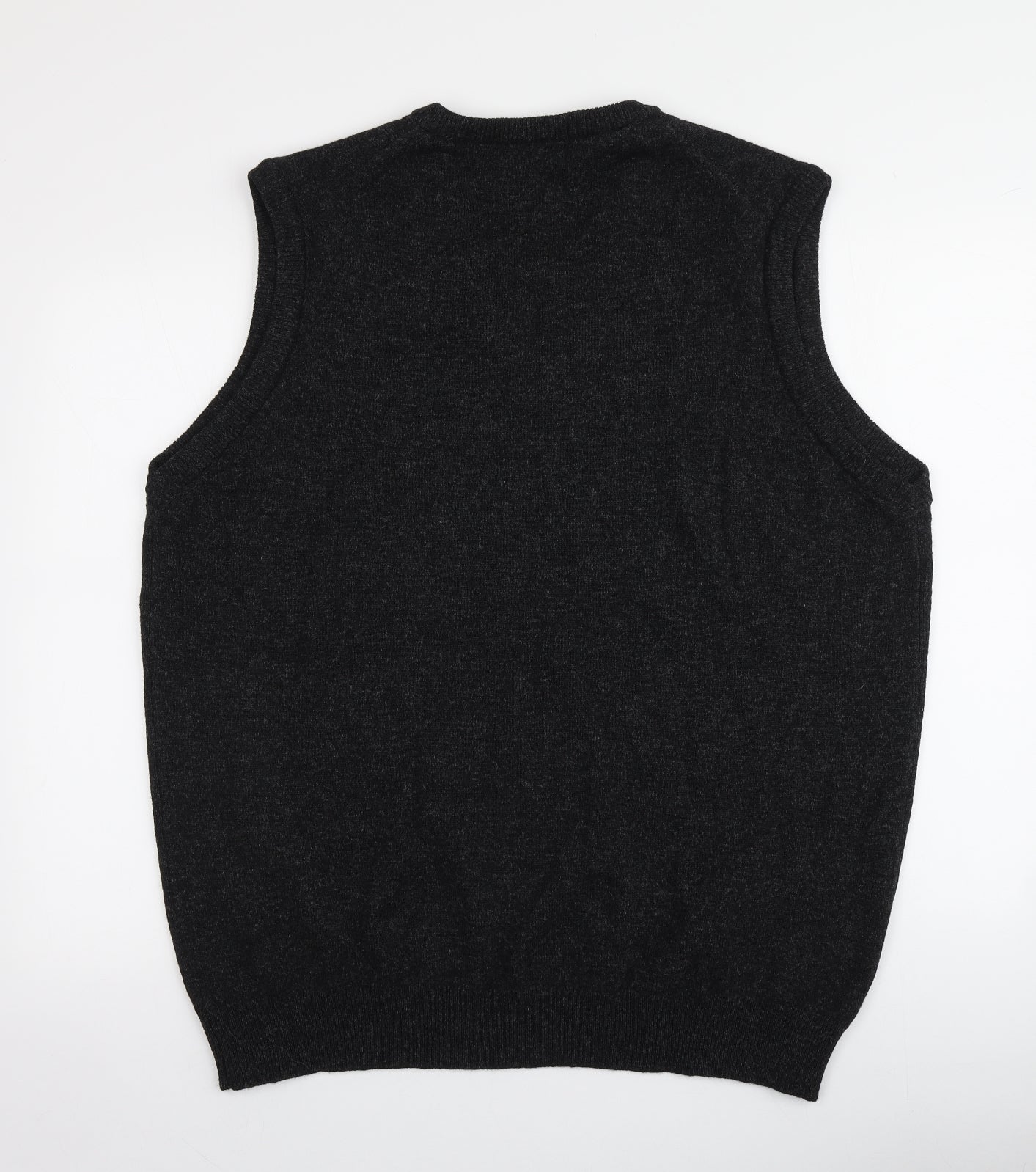 Mocinnon Mens Grey V-Neck  Wool Vest Jumper Size XL