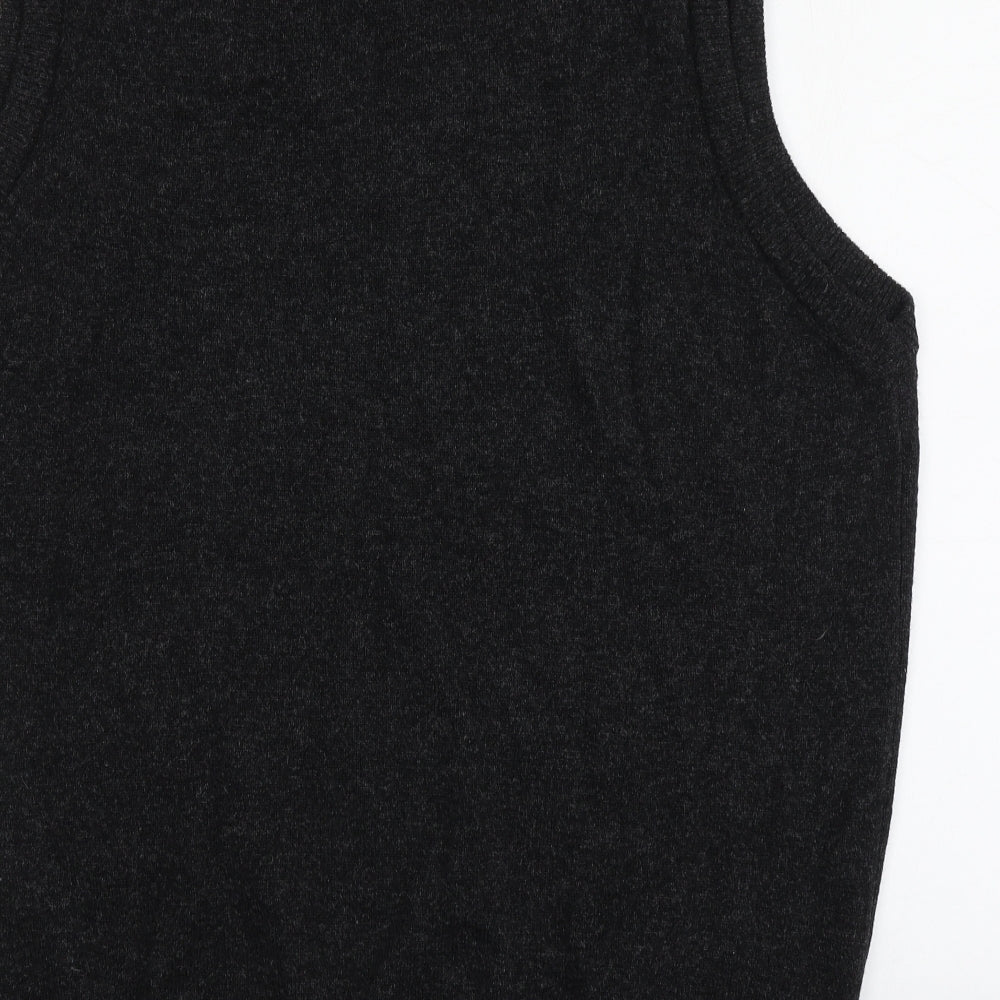 Mocinnon Mens Grey V-Neck  Wool Vest Jumper Size XL