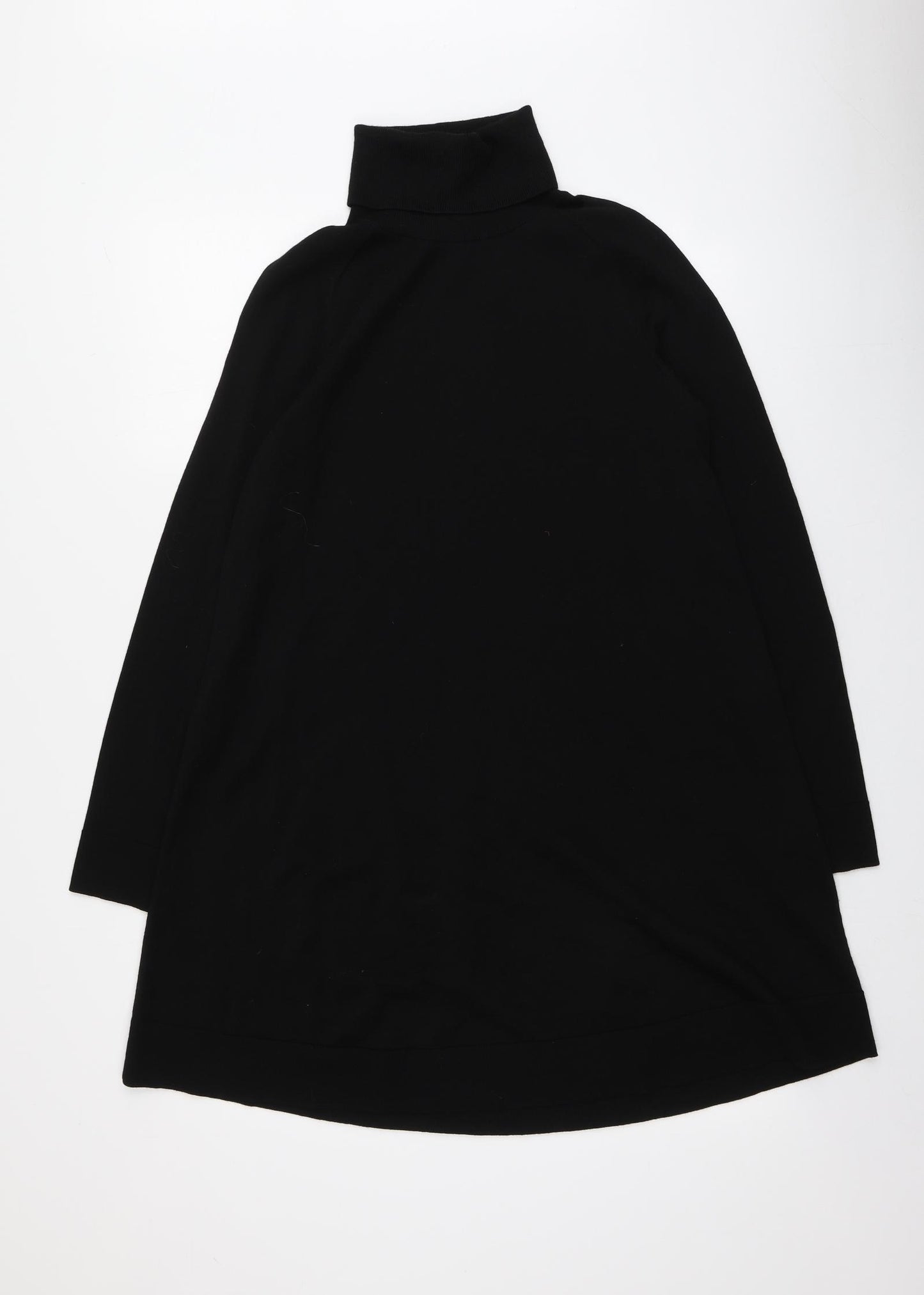COS Womens Black Roll Neck  100% Wool Pullover Jumper Size XS