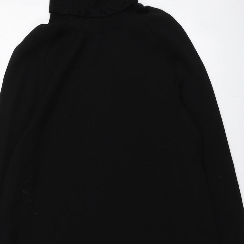 COS Womens Black Roll Neck  100% Wool Pullover Jumper Size XS