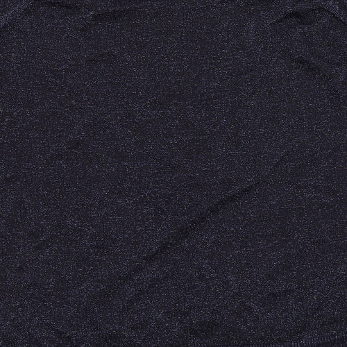 M&S Womens Purple  Viscose Basic Blouse Size 18 Round Neck
